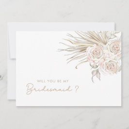 Invitación ¿Quieres Ser Mi Dama de Honor Floral