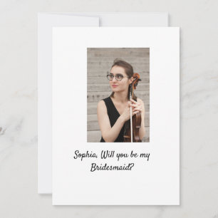 Invitación ¿Quieres ser mi dama de honor foto elegante modern