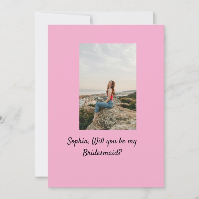 Invitación ¿Quieres ser mi dama de honor foto elegante modern (Anverso)