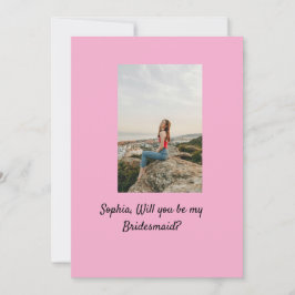 Invitación ¿Quieres ser mi dama de honor foto elegante modern