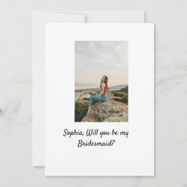 Invitación ¿Quieres ser mi dama de honor foto elegante modern