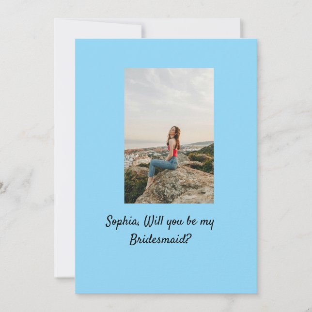 Invitación ¿Quieres ser mi dama de honor foto elegante modern (Anverso)