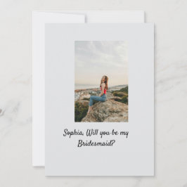 Invitación ¿Quieres ser mi dama de honor foto elegante modern