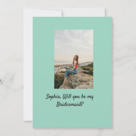 Invitación ¿Quieres ser mi dama de honor foto elegante modern