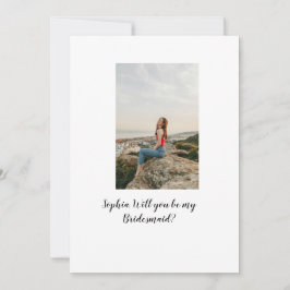 Invitación ¿Quieres ser mi dama de honor foto elegante modern