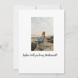 Invitación ¿Quieres ser mi dama de honor foto elegante modern
