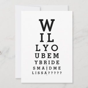 Invitación ¿Quieres ser mi dama de honor Foto Optometrista Gr