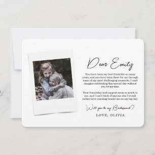 Invitación ¿Quieres Ser Mi Dama de Honor Foto Propuesta Nupci