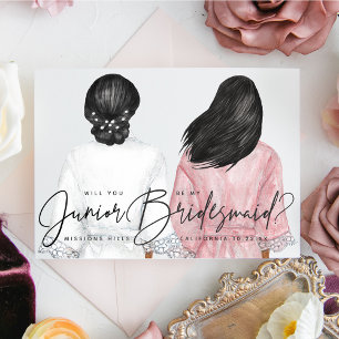 Invitación ¿Quieres ser mi dama junior de honor? Chicas con b