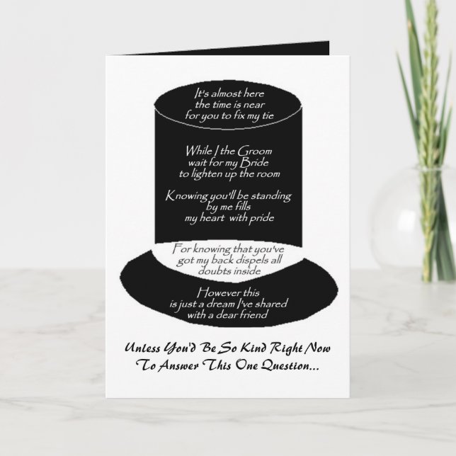 Invitación "¿Quieres ser mi padrino de bodas?" (Anverso)