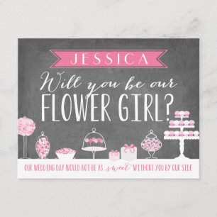 Invitación ¿Quieres ser nuestra niña de las flores Dama de