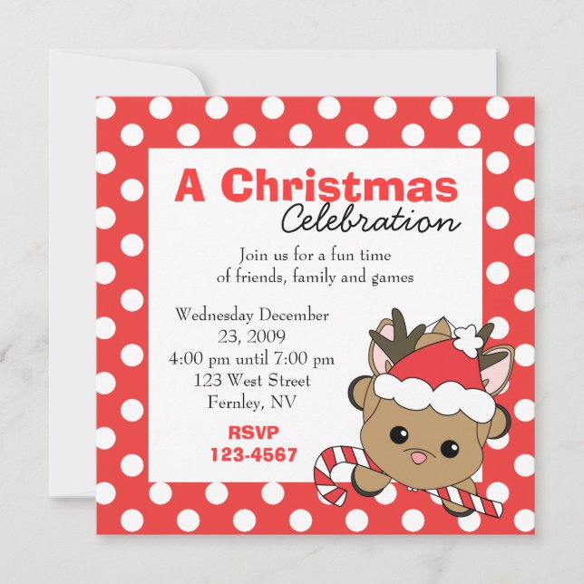 Invitación ¿Quieres un Candy-Cane? (Anverso)