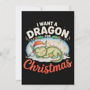 Invitación Quiero Un Dragón Para Navidad Luces De Santa Navid
