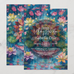 Invitación Quiet Becoming Diseño de Flor de Loto