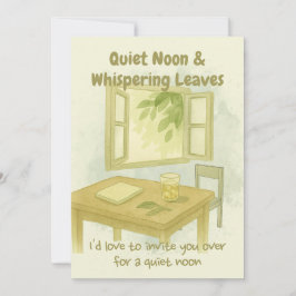 Invitación Quiet Noon & Whispering Leaves - Calm Summer Invit