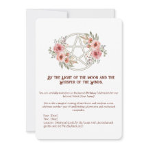 Quiet Sage Floral Pentacle Cumpleaños