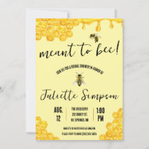 ¡Quieto a Bee! Abeja de miel, miel, ducha de novia