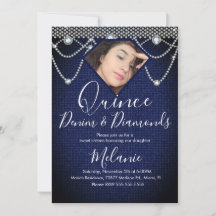 Quince Denim Diamantes Gema Perlas Foto 