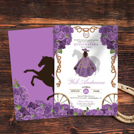 Invitación Quince occidental morado claro