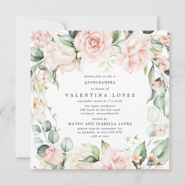 Invitación Quinceanera (Anverso)