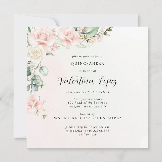 Invitación Quinceanera (Anverso)