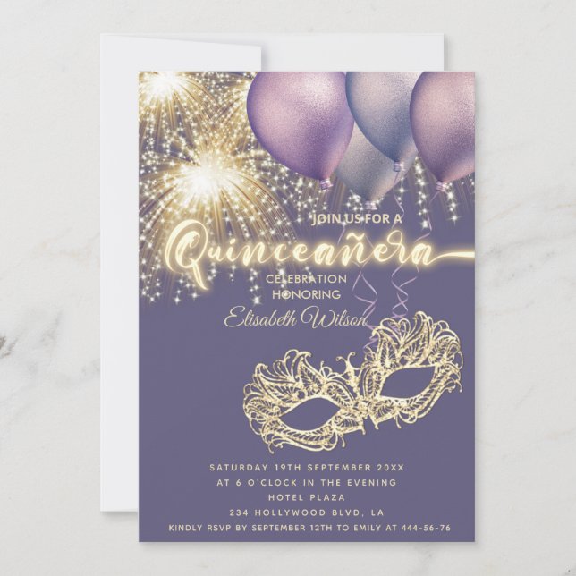 Invitación Quinceañera (Anverso)