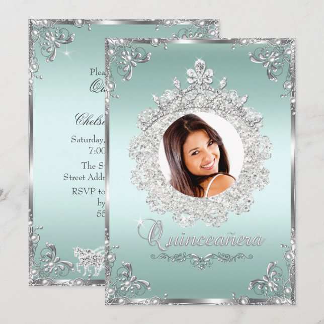 Invitación Quinceanera (Anverso / Reverso)