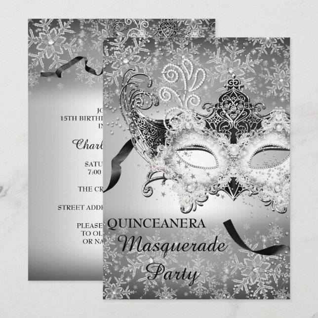Invitación Quinceanera (Anverso / Reverso)