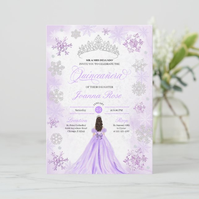 Invitación Quinceanera (Anverso de pie)