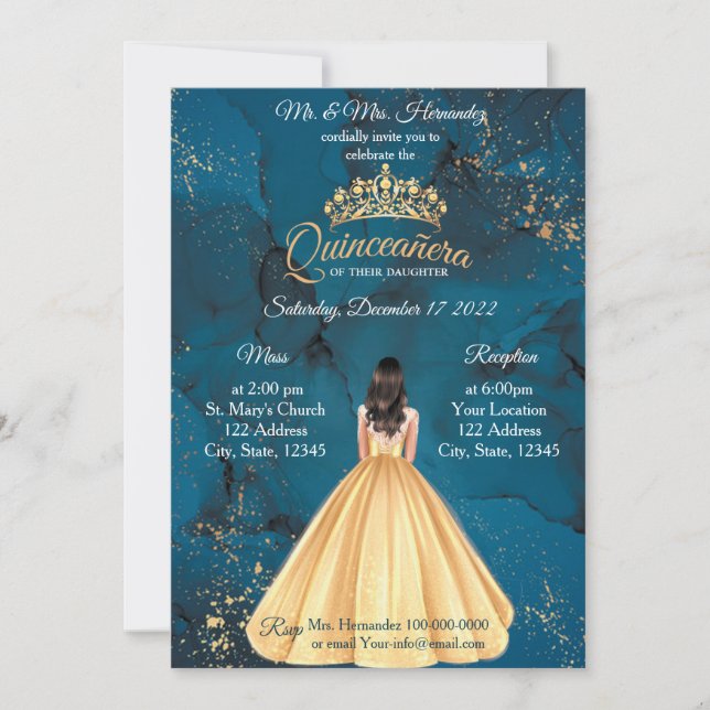 INVITACIÓN QUINCEANERA (Anverso)