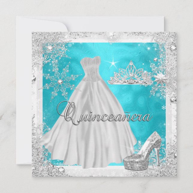 Invitación Quinceanera 15ª Elite Elegant Birthday Party (Anverso)
