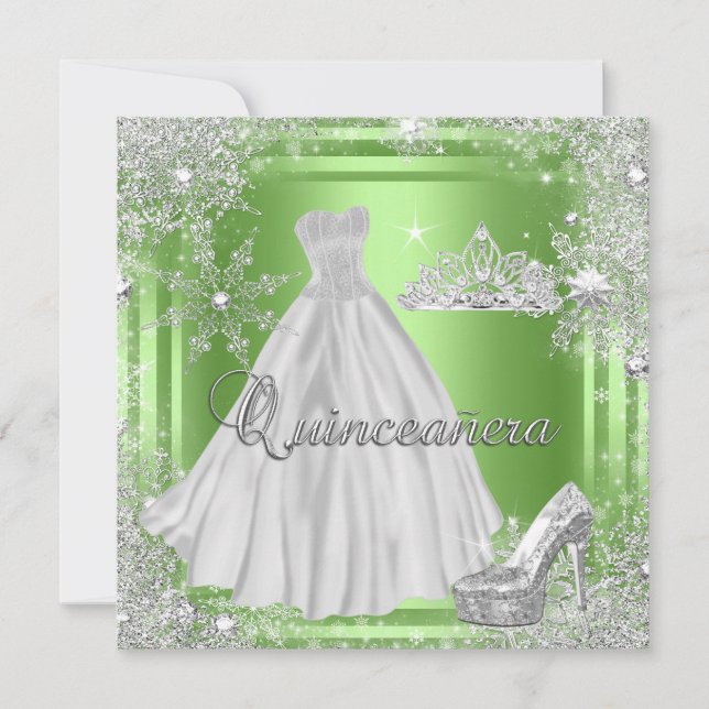 Invitación Quinceanera 15ª Elite Elegant Birthday Party (Anverso)