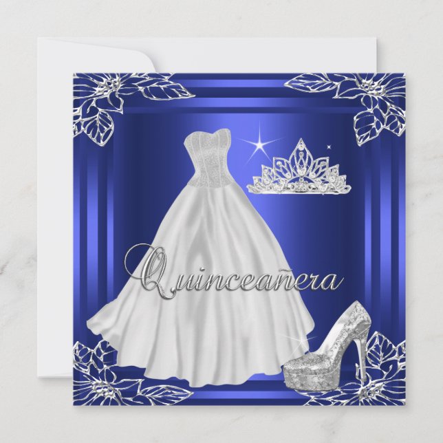 Invitación Quinceanera 15ª Elite Elegant Birthday Party (Anverso)