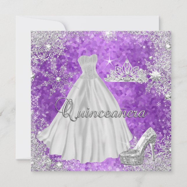 Invitación Quinceanera 15ª Elite Elegant Birthday Party (Anverso)