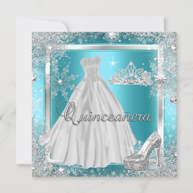 Invitación Quinceanera 15ª fiesta de cumpleaños de la princes (Anverso)