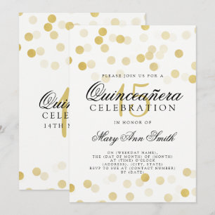 Invitación Quinceanera 15.ª luz Purpurina de Relieve metaliza