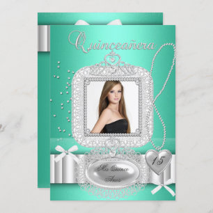 Invitación Quinceanera 15.ª Perla Verde