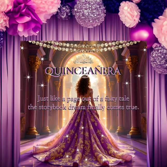 Invitación Quinceanera 15th Birthday Palace Magenta Gold (Subido por el creador)