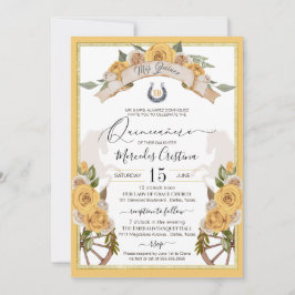 Invitación Quinceanera a las rosas amarillas de Ch