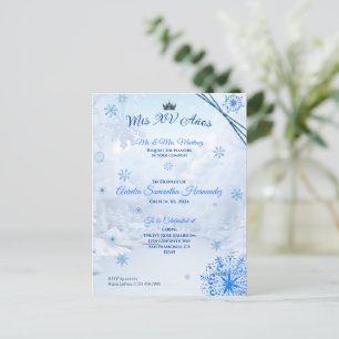 Invitación Quinceañera a Winter Wonderland