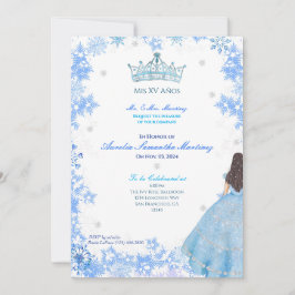 Invitación Quinceañera a Winter Wonderland