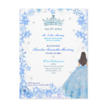 Invitación Quinceañera a Winter Wonderland