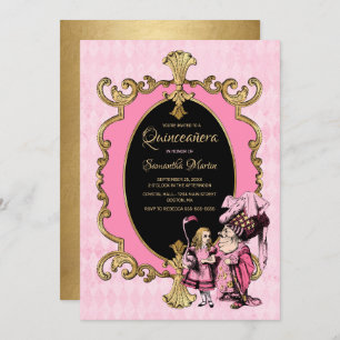 Invitación Quinceanera Alice En El País De Las Maravillas Fie