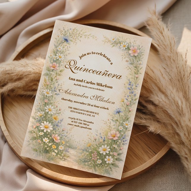 Invitación Quinceañera Azul Rubor Prado (Subido por el creador)
