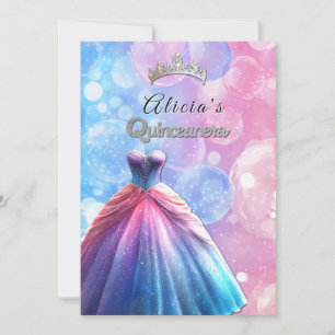 Invitación Quinceanera Bonito corona