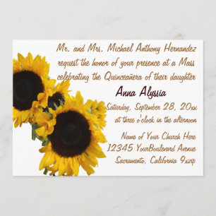 Invitación Quinceañera Bonito girasoles