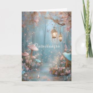 Invitación Quinceañera Bosque Encantado Mágico Hongos