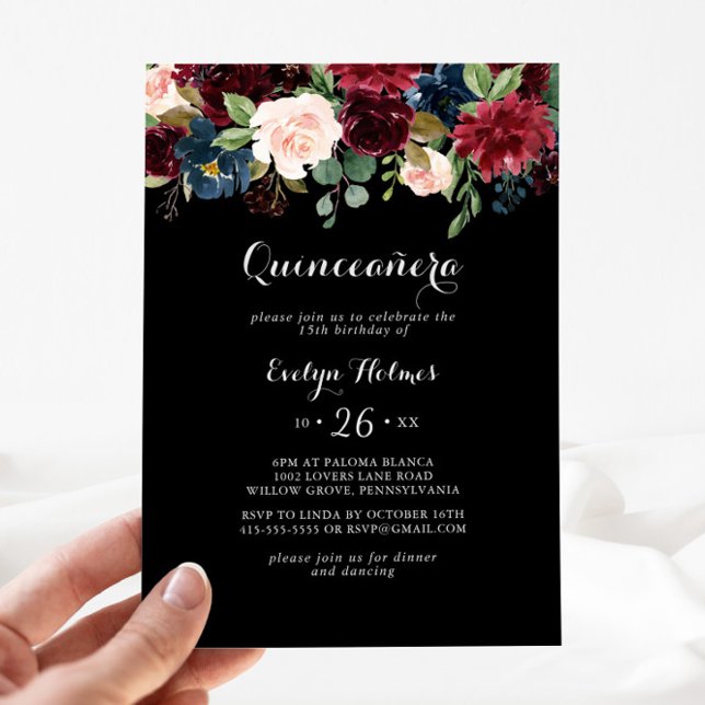 Invitación Quinceañera Botánica Rustica (Subido por el creador)