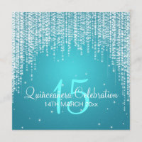 Quinceañera Celebración Fiesta Noche Dazzle Azul