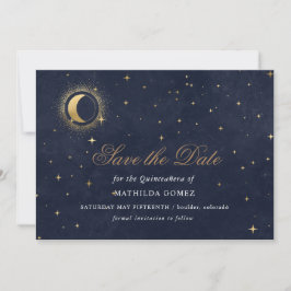 Invitación Quinceañera Celeste Verde Azul salva la fecha